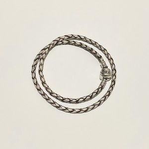 Pandora Champagne Double Leather Wrap Bracelet